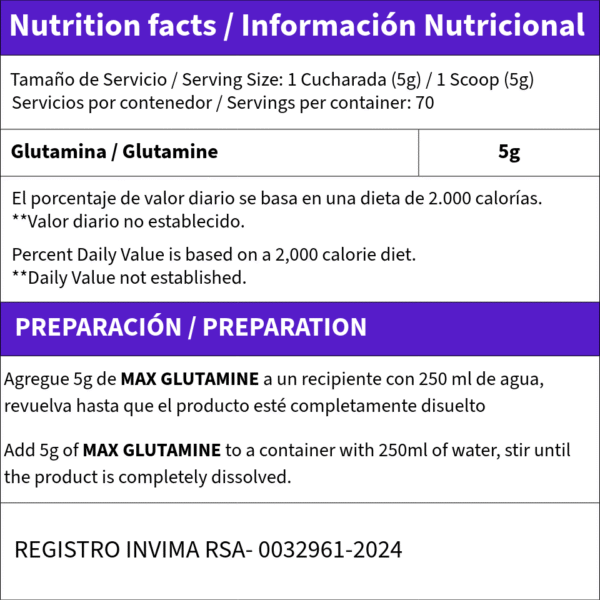 MAX GLUTAMINE 100% 350G